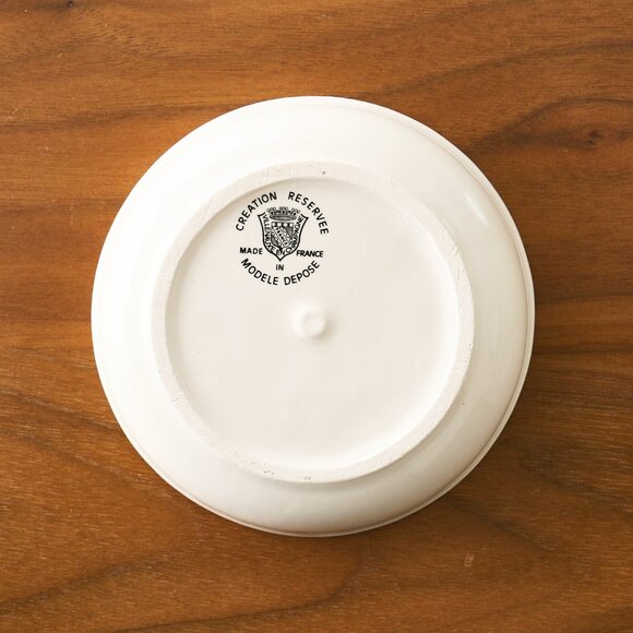 Vintage PERRIER-JOUET Ceramic Dish Champagne Waiter Gold Trim Epernay France - Picture 2 of 5